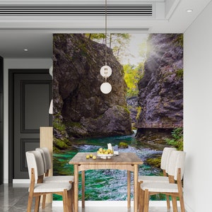 3D Clear Green River L1419 Removable Wallpaper Self Adhesive Wallpaper Extra Large Peel & Stick Wallpaper Wallpaper Mural AJ WALLPAPERS