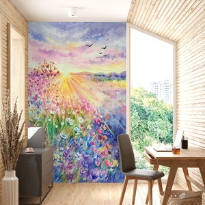 3D Blumen Ölgemälde L1444 Abnehmbare Tapete selbstklebende Tapete Extra große Peel & Stick Wallpaper Wallpaper Wandbild AJ HINTERGRUNDBILDER