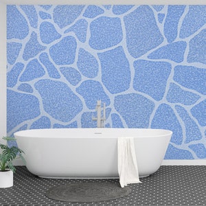 3D Light Blue Art L1407 Papel tapiz extraíble Papel pintado autoadhesivo Extra grande Peel & Stick Papel tapiz Papel tapiz Mural AJ WALLPAPERS