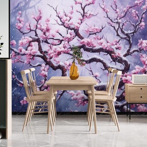 3D Winter rosa Blumen L2274 Abnehmbare Tapete selbstklebende Tapete Extra große Peel & Stick Wallpaper Wallpaper Wandbild AJ HINTERGRUNDBILDER