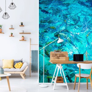 3D Kunst klar Blau Meer R6599 abnehmbare Tapete selbstklebend Tapete extra groß Peel & Stick Tapete Tapete Wandbild AJ WALLPAPERS