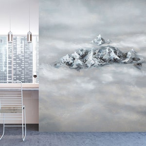 Nubes 3D Snow Mountain A5069 Papel pintado extraíble Papel pintado autoadhesivo Big Peel & Stick Wallpaper Wallpaper Mural Marina Zotova