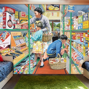3D Lebensmittelgeschäft Snacks A988 abnehmbare Tapete selbstklebende Tapete große Peel & Stick Wallpaper Wallpaper Wandbild Trevor Mitchell