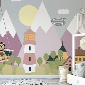3D Hills toalla luz A1690 papel pintado extraíble autoadhesivo papel pintado extra grande Peel & Stick Wallpaper Mural AJ WALLPAPERS