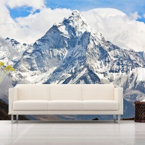 3D Nice Snow Mountains R11225 Fondo de pantalla extraíble Fondo de pantalla autoadhesivo Papel tapiz extra grande Peel & Stick Wallpaper Wallpaper Mural AJ WALLPAPERS