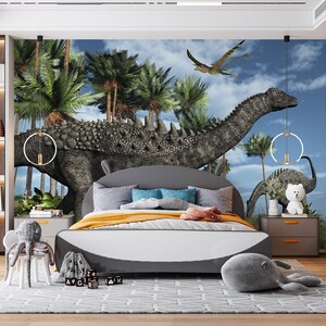 3D Tier grau Dinosaurier L1099 Ablösbare Tapete selbstklebende Tapete Extra große Peel & Stick Wallpaper Tapete Wandbild AJ HINTERGRUNDBILDER