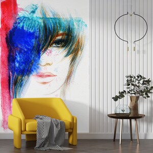 Pintura em aquarela 3d l1820 papel de parede removível autoadesivo papel de parede extra grande casca e bastão papel de parede mural aj