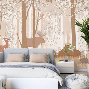 3D Wald süße Tiere L2569 Abnehmbare Tapete selbstklebende Tapete Extra große Peel & Stick Wallpaper Wallpaper Wandbild AJ HINTERGRUNDBILDER