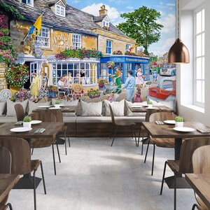3D Dessert Shop Blumen A977 abnehmbare Tapete selbstklebende Tapete große Peel & Stick Wallpaper Wallpaper Wandbild Trevor Mitchell