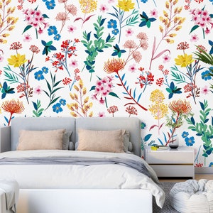 3D bunte Blumen L1885 abnehmbare Tapete selbstklebende Tapete Extra große Peel & Stick Wallpaper Tapete Wandbild AJ HINTERGRUNDBILDER