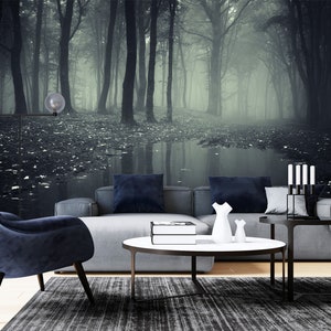 3D Geheimnisvolle ruhige Wald R6769 abnehmbare Tapete selbstklebend Tapete Peel & Stick Tapete Tapete Wandbild AJ WALLPAPERS