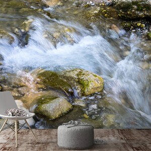 3D Flowing Water L1114 Papel tapiz extraíble Papel tapiz autoadhesivo Extra grande Peel & Stick Papel tapiz Papel tapiz Mural AJ FONDOS DE PANTALLA