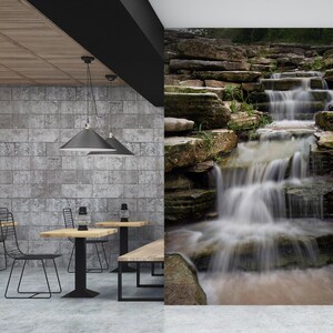 3D Stone Steps And Water L1802 Papel pintado extraíble Papel pintado autoadhesivo Papel pintado Extra grande Peel & Stick Papel tapiz Mural AJ WALLPAPERS