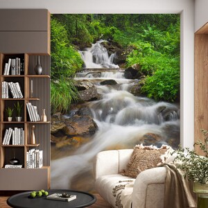 3D Forest Clear Stream L1077 Ablösbare Tapete selbstklebende Tapete Extra große Peel & Stick Wallpaper Tapete Wandbild AJ HINTERGRUNDBILDER