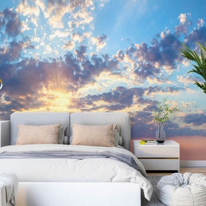 3D Beautiful Clouds L2141 Papel pintado removible Papel pintado autoadhesivo Extra grande Peel & Stick Wallpaper Mural AJ WALLPAPERS