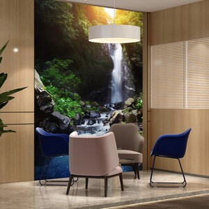 3D Hoher Wasserfall L1383 Abnehmbare Tapete selbstklebende Tapete Extra große Peel & Stick Wallpaper Wallpaper Wandbild AJ HINTERGRUNDBILDER