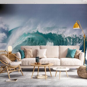 Große 3D Meereswellen L2679 Abnehmbare Tapete Selbstklebende Tapete Wandbild zum Abziehen und Aufkleben AJ WALLPAPERS