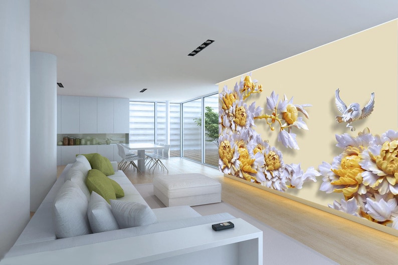 3D Flower A781 Removable Wallpaper Self Adhesive Wallpaper Extra Large Peel /& Stick Wallpaper Wallpaper Mural AJ WALLPAPERSS