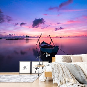3D Romantic Calm Sea R4294 abnehmbare Tapete selbstklebend Tapete extra groß Peel & Stick Tapete Tapete Wandbild AJ WALLPAPERS
