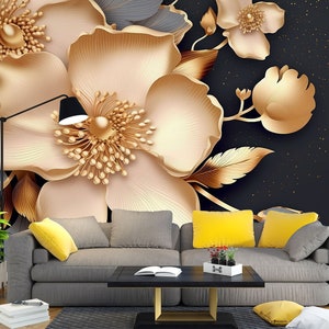 3D Flores encantadoras L1771 Papel pintado removible Papel pintado autoadhesivo Papel pintado extra grande Peel & Stick Papel pintado Mural AJ WALLPAPERS