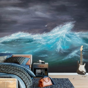 3D Wolken Tag Meereswellen A5093 abnehmbare Tapete selbstklebende Tapete große Peel & Stick Tapete Tapete Wandbild Marina Zotova