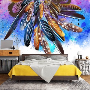 Pintura de plumas 3D L1161 Papel pintado removible Papel pintado autoadhesivo Papel pintado extra grande Peel & Stick Papel pintado Mural AJ WALLPAPERS