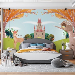 3D Tier niedlichen Hirsch L1481 abnehmbare Tapete selbstklebende Tapete Extra große Peel & Stick Wallpaper Wallpaper Wandbild AJ HINTERGRUNDBILDER