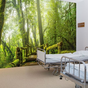 3D Urgrün Wald L594 abnehmbare Tapete selbstklebende Tapete extra groß Peel & Stick Tapete Tapete Wandbild AJ WALLPAPERS