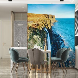 3D Coast Waterfall L1392 Papel de parede removível Papel de parede autoadesivo Extra grande Peel & Stick Papel de parede Mural AJ WALLPAPERS