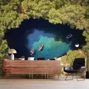 3D Special Forest Lake L1434 abnehmbare Tapete selbstklebende Tapete extra groß Peel & Stick Tapete Tapete Wandbild AJ WALLPAPERS