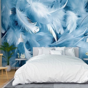 3D Plumes blanches douces L2476 Papier peint amovible Papier peint auto-adhésif Extra Large Peel & Stick Wallpaper Wallpaper Mural AJ WALLPAPERS