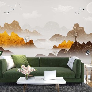 3D Montanha Mármore L2148 Papel de Parede Removível Papel de Parede Autoadesivo Extra Grande Peel & Stick Papel de Parede Mural AJ PAPÉIS DE PAREDE