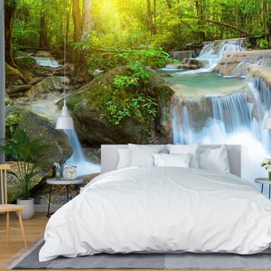 3D Forest Creek L1722 Ablösbare Tapete selbstklebende Tapete Extra große Peel & Stick Wallpaper Wallpaper Wandbild AJ HINTERGRUNDBILDER