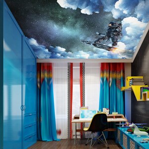 3D Cool Astronaut CA2698 Plafond Behang Verwijderbare Zelfklevende Wallpaper Grote Peel & Stick Wallpaper Muurschildering AJ WALLPAPERS
