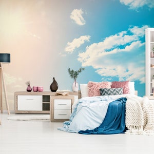 3D Gentle Blue Sky R6137 abnehmbare Tapete selbstklebend Tapete extra groß Peel & Stick Tapete Tapete Wandbild AJ WALLPAPERS