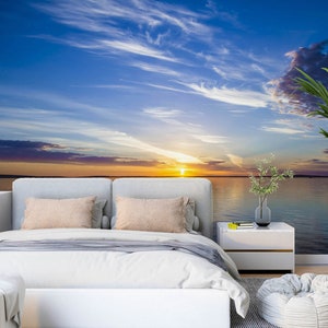 3D Quiet Sunrise L1635 Ablösbare Tapete selbstklebende Tapete Extra große Peel & Stick Wallpaper Tapete Wandbild AJ HINTERGRUNDBILDER