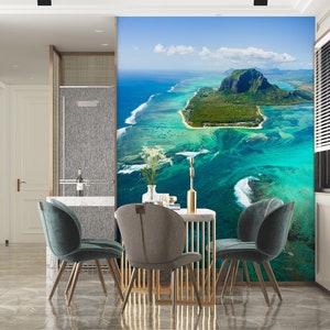 3D Green Island L1389 abnehmbare Tapete selbstklebende Tapete Extra große Peel & Stick Wallpaper Tapete Wandbild AJ HINTERGRUNDBILDER