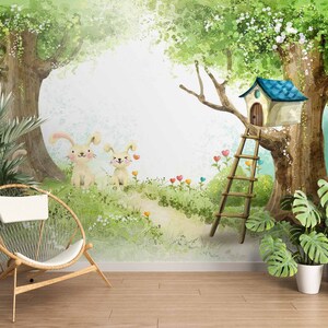 3d árvore animal casa l2429 papel de parede removível auto adesivo extra grande casca & vara papel de parede mural aj papéis de parede