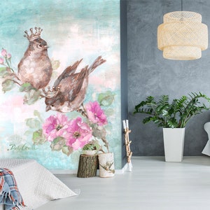 3D Edler Vogel A005 abnehmbare Tapete selbstklebende Tapete große Schale & Klebetapete Tapete Wandbild Debi Coules