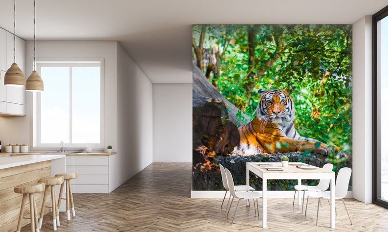 3D Tiger A1367 Removable Wallpaper Self Adhesive Wallpaper Extra Large Peel /& Stick Wallpaper Wallpaper Mural AJ WALLPAPERS