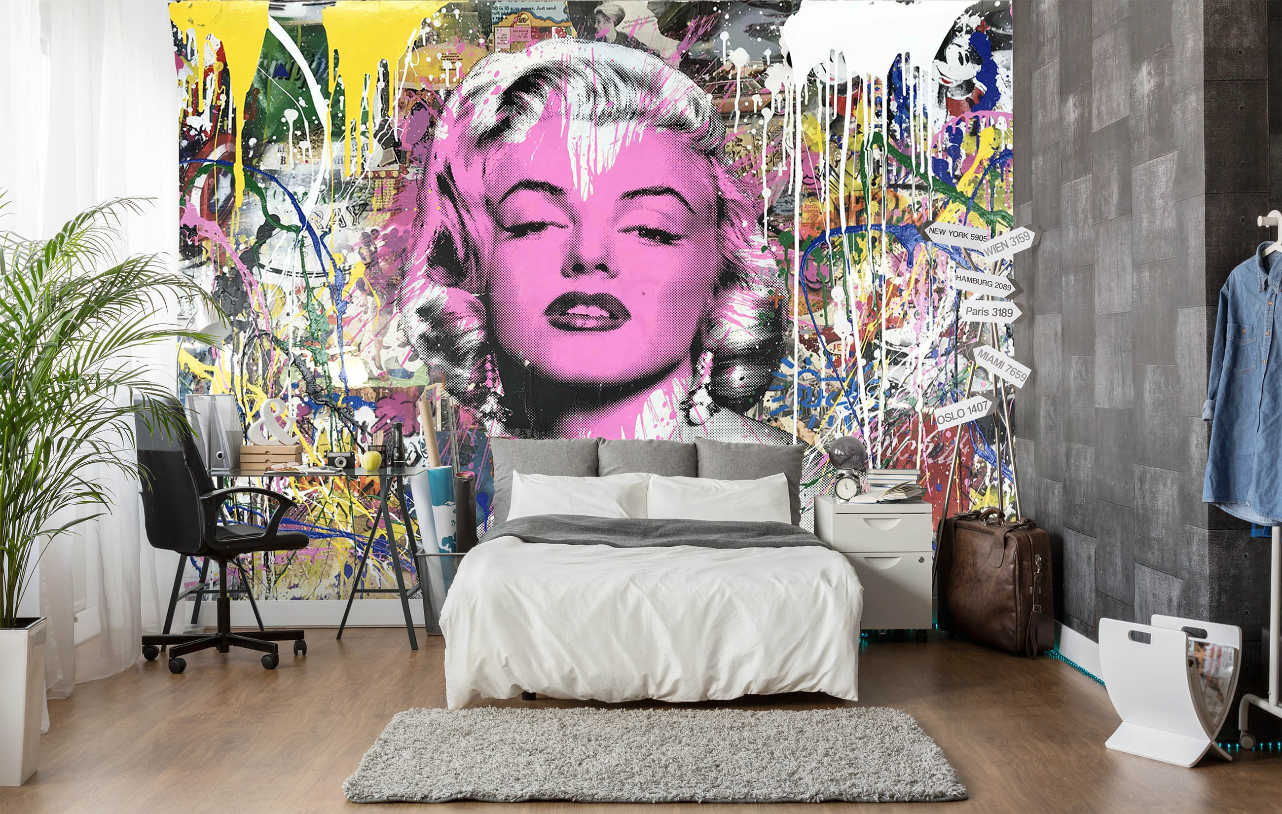 3D Abstract Graffiti L185 Removable Wallpaper Self Adhesive Etsy