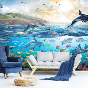 3D reichlich Arten Meer A571 abnehmbare Tapete selbstklebende Tapete große Peel & Stick Wallpaper Wallpaper Wandbild Adrian Chesterman