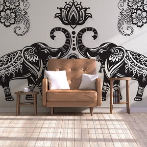 3D Elephant E274 Fonds peint amovible Self Adhesive Wallpaper Extra Large Peel - Stick Wallpaper Wallpaper Mural AJ WALLPAPER Wallpaper AJ WALLPAPER