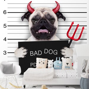 3D Hund A1401 abnehmbare Tapete selbstklebende Tapete Extra große Peel & Stick Wallpaper Wallpaper Wandbild AJ WALLPAPERS