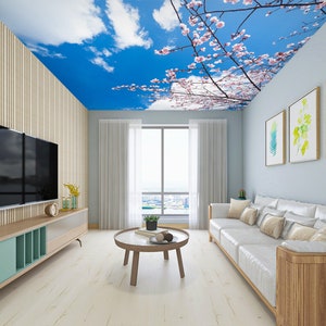 3D Flores de color rosa claro CA388 Papel tapiz de techo extraíble papel tapiz autoadhesivo grande pelado y pegado papel tapiz Mural AJ FONDOS DE PANTALLA