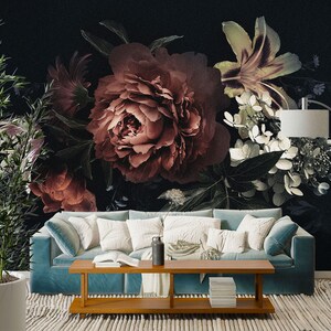 3D Romantische Pfingstrose L1351 Abnehmbare Tapete selbstklebende Tapete Extra große Peel & Stick Wallpaper Tapete Wandbild AJ HINTERGRUNDBILDER