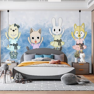 Pintura de animales 3D L1491 Papel pintado removible Papel pintado autoadhesivo Papel pintado extra grande Peel & Stick Papel pintado Mural AJ WALLPAPERS