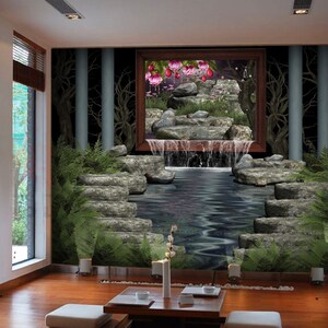 3D Tranquil Creek R4405 abnehmbare Tapete selbstklebend Tapete extra groß Peel & Stick Tapete Tapete Wandbild AJ WALLPAPERS