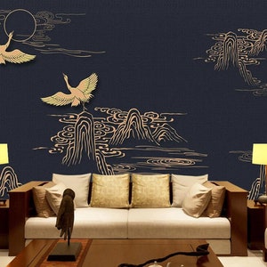 Peinture 3D de style chinois N268 Fonds peint amovible Auto-adhésif Fonds peint Extra Large Peel - Stick Wallpaper Wallpaper Mural AJ WALLPAPER AJ WALLPAPER