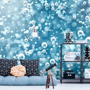 3D Dreamy Bubbles L1357 Papel de parede removível Papel de parede autoadesivo Extra grande Peel & Stick Papel de parede Mural AJ WALLPAPERS